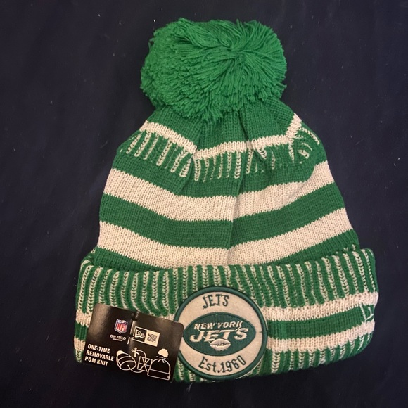 New Era Accessories New Era New York Jets Round Logo Nfl Knit